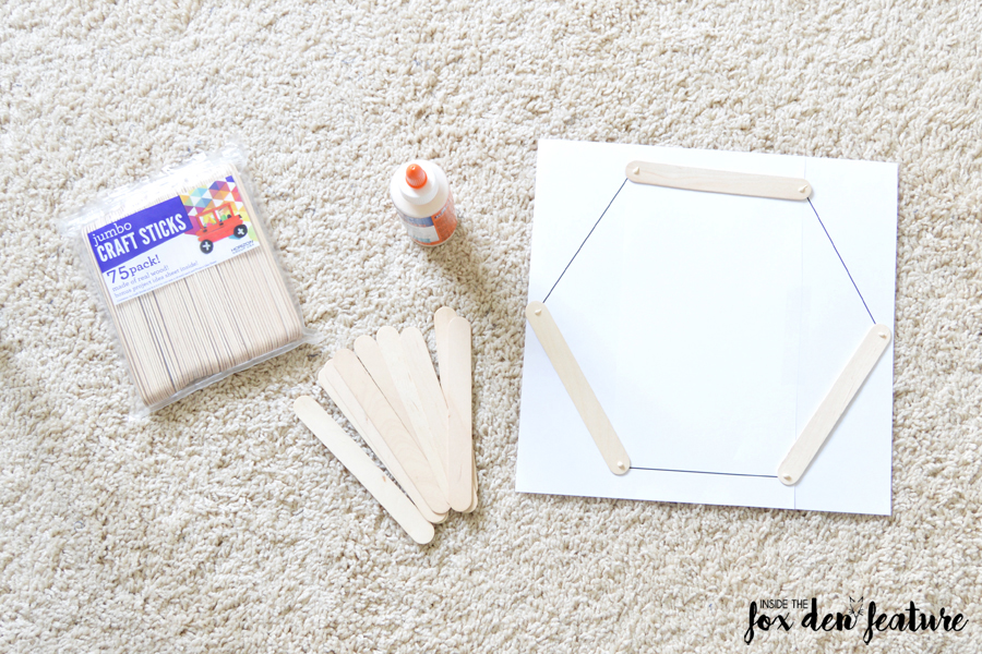 Diy Hexagon Popsicle Shelf Fox Den Feature 5305